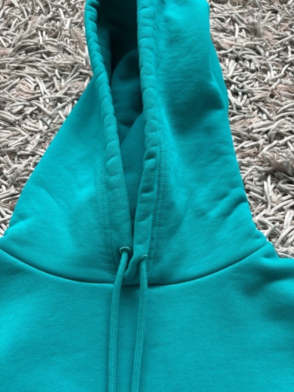 Balenciaga Hoodie Embroidered Logo Hooded Sweatshirt Aqua BB CORP❤️ - Picture 7 of 11